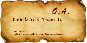 Ondrásik Arabella névjegykártya